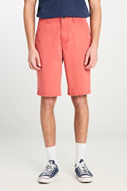 Regular Fit Normal Kesim Lastik Bel Detaylı Pamuklu Esnek Pembe Chino Şort - Nantucket-L2510538247 (görsel 3)