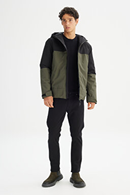Relaxed Fit Rahat Kesim Kapüşonlu Sıcak Tutan Mont - Khaki-L2520257801 (görsel 2)