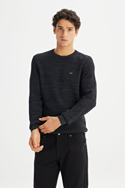 Regular Fit Normal Kesim Bisiklet Yaka Antrasit Triko Kazak - Anthracita-L2520364003