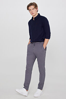 Yumuşak Dokulu Regular Fit Normal Kesim Cepli Pantolon - Gray-L2610072035