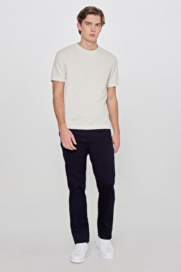 Pamuklu Slim Fit Dar Kesim Esnek Chino Pantolon - Black-L2610076001 (görsel 2)
