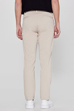 Pamuklu Slim Fit Dar Kesim Esnek Chino Pantolon - Beige-L2610076614 (görsel 4)