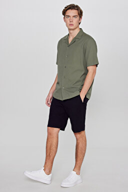 Yumuşak Dokulu Relaxed Fit Rahat Kesim Cepli Şort - Black-L2610080001