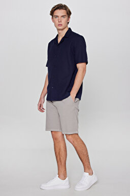 Yumuşak Dokulu Relaxed Fit Rahat Kesim Cepli Şort - Stone-L2610080013