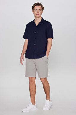 Yumuşak Dokulu Relaxed Fit Rahat Kesim Cepli Şort - Stone-L2610080013 (görsel 2)