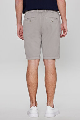 Yumuşak Dokulu Relaxed Fit Rahat Kesim Cepli Şort - Stone-L2610080013 (görsel 4)