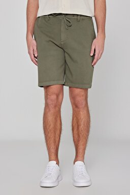 Yumuşak Dokulu Relaxed Fit Rahat Kesim Cepli Şort - Khaki-L2610080801 (görsel 3)