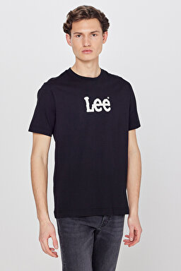 %100 Pamuk Nefes Alan Kumaş Regular Fit Logo Detaylı Tişört - Black-L2610100001 (görsel 2)