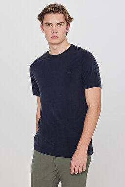 Yumuşak Dokulu Regular Fit Normal Kesim Bisiklet Yaka Premium Tişört - Black-L2610126001