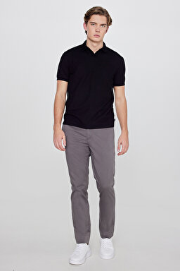 Regular Fit Normal Kesim Polo Yaka Tişört - Black-L2610159001 (görsel 3)