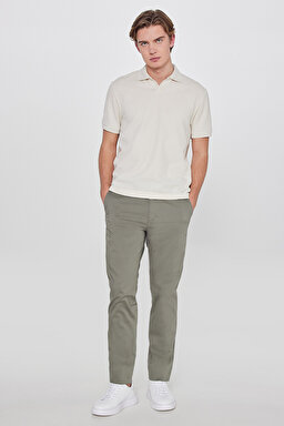 Regular Fit Normal Kesim Polo Yaka Tişört - Beige-L2610159614 (görsel 3)