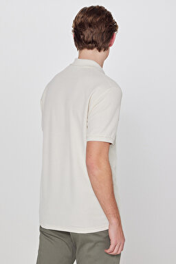 Regular Fit Normal Kesim Polo Yaka Tişört - Beige-L2610159614 (görsel 5)