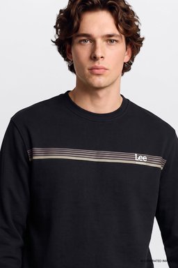Pamuklu Regular Fit Normal Kesim Logo Detaylı Sweatshirt - Black-L2620151001 (görsel 4)