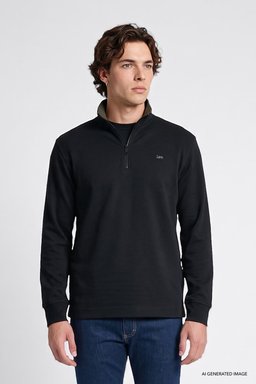 Pamuklu Regular Fit Normal Kesim Bisiklet Yaka Logo Detaylı Sweatshirt - Anthracita-L2620159003 (görsel 3)