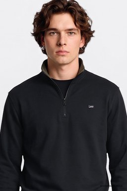 Pamuklu Regular Fit Normal Kesim Bisiklet Yaka Logo Detaylı Sweatshirt - Anthracita-L2620159003 (görsel 4)