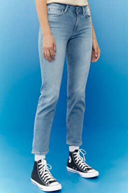 Marion Straight Düz Denim Jean Pantolon - Blue-L301009400