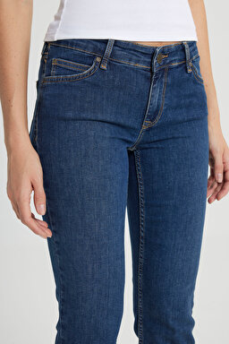 Marion Straight Fit Normal Bel Düz Paça Jean Kot Pantolon - Dark Worn-L301CGPP (görsel 5)