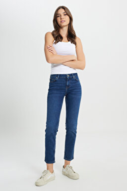 Marion Straight Fit Düz Kesim Normal Bel Esnek Jean Kot Pantolon - Mid Worn in-L301EMC39