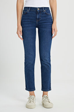 Marion Straight Fit Düz Kesim Normal Bel Esnek Jean Kot Pantolon - Mid Worn in-L301EMC39 (görsel 4)