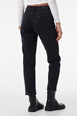 Carol Regular Fit Normal Kesim Yüksek Bel Antrasit Jean Kot Pantolon - Stone-L30U01758 (görsel 5)