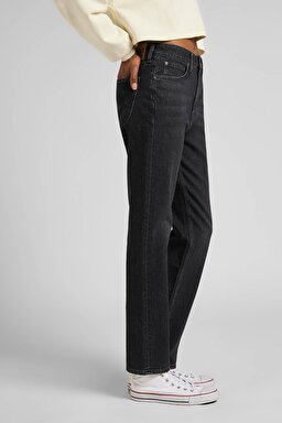 Carol Cropped Straight Fit Yüksek Bel Esnek Jean Kot Pantolon - Rock-L30UBBPG (görsel 3)