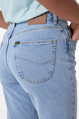 Carol Regular Fit Normal Kesim Yüksek Bel Açık Mavi Esnek Jean Kot Pantolon - Stone Frost-L30UHGB46 (görsel 5)