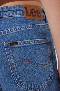 Carol Straight Fit Düz Kesim Yüksek Bel Esnek Jean Kot Pantolon - Mid Wash-L30UHGC05 (görsel 5)