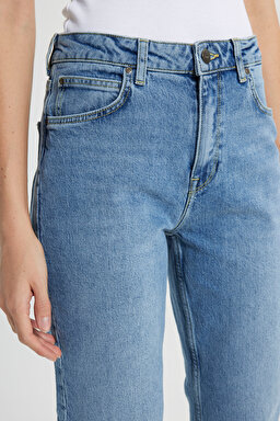 Carol Regular Fit Normal Kesim Yüksek Bel Açık Mavi Esnek Jean Kot Pantolon - Chance Of Rain-L30UHGD63 (görsel 5)