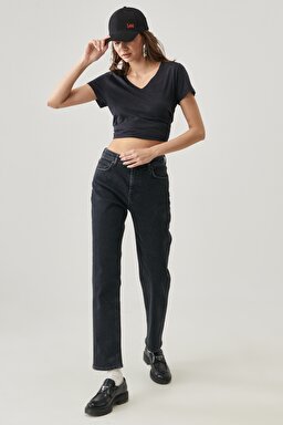 Carol Regular Straight Fit Yüksek Bel Esnek Jean Kot Pantolon - Visual Ashton-L30UORLQ (görsel 4)
