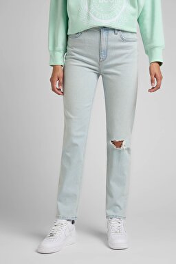 Carol Cropped Straight Fit Yüksek Bel Esnek Jean Kot Pantolon - Right Wrongs-L30UOWLY