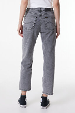 Carol Regular Fit Normal Kesim Yüksek Bel Açık Gri Esnek Jean Kot Pantolon - Moon Grey-L30UQBE20 (görsel 4)