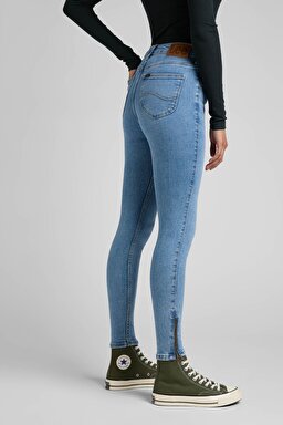 Scarlett Skinny Fit Dar Kesim Yüksek Bel Esnek Jean Kot Pantolon - Partly Cloudy-L31BERPA (görsel 4)