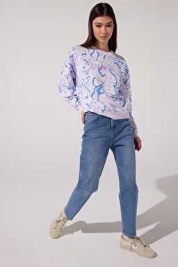 Stella Tapered Fit Çok Yüksek Bel Esnek Jean Kot Pantolon - Mid Wash-L31JHGC05 (görsel 3)