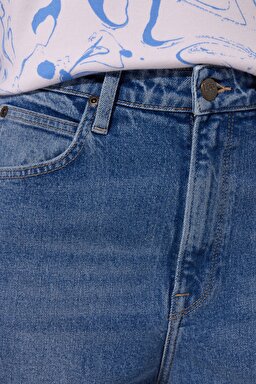 Stella Tapered Fit Çok Yüksek Bel Esnek Jean Kot Pantolon - Mid Wash-L31JHGC05 (görsel 5)