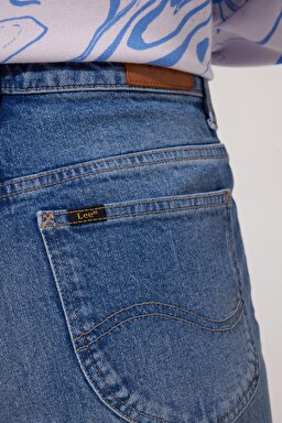 Stella Tapered Fit Çok Yüksek Bel Esnek Jean Kot Pantolon - Mid Wash-L31JHGC05 (görsel 6)
