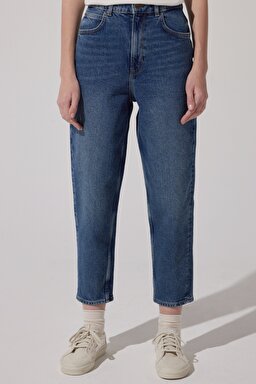 Stella Tapered Fit Çok Yüksek Bel Esnek Jean Pantolon - Dark Ruby-L31JMWDU