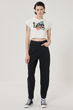 Stella Straight Fit Çok Yüksek Bel Jean Pantolon - Black-L31JNECY