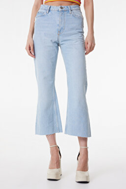 Stella A Line Fit %100 Pamuk Çok Yüksek Bel İspanyol Paça Jean Kot Pantolon - Blue-L31S002400 (görsel 2)