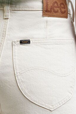 Stella A Line Fit Yüksek Bel Geniş Paça Ekru Esnek Jean Kot Pantolon - Ecru-L31SGVDN (görsel 5)