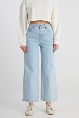 Stella A Line Fit Yüksek Bel Geniş Paça Esnek Jean Kot Pantolon - Light Alton-L31SMWJU (görsel 4)
