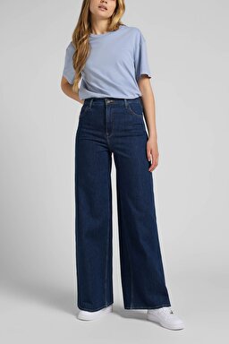 Drew Fit Çok Yüksek Bel Geniş Paça Esnek Jean Kot Pantolon - Dark Hydro-L32ABTKQ (görsel 2)