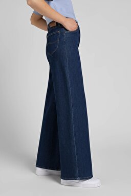 Drew Fit Çok Yüksek Bel Geniş Paça Esnek Jean Kot Pantolon - Dark Hydro-L32ABTKQ (görsel 3)