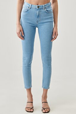 Ivy Super Skinny Fit Dar Kesim Çok Yüksek Bel Esnek Jean Kot Pantolon - Light Ruby-L32ETVZB