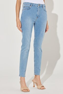 Forever Skinny Fit Dar Kesim Yüksek Bel Açık Mavi Esnek Jean Kot Pantolon - Morning Walk-L32S006B44