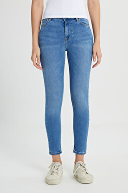 Forever Skinny Fit Dar Kesim Yüksek Bel Esnek Jean Kot Pantolon - In A Trance-L32SOVD44 (görsel 3)