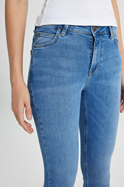 Forever Skinny Fit Dar Kesim Yüksek Bel Esnek Jean Kot Pantolon - In A Trance-L32SOVD44 (görsel 5)
