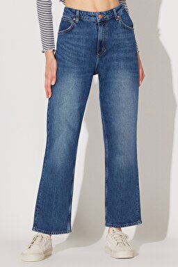 Rider Classic Straight Fit Düz Kesim Düşük Bel Açık Mavi Esnek Jean Kot Pantolon - Classic Indigo-L35FHGD75