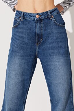 Rider Classic Straight Fit Düz Kesim Düşük Bel Açık Mavi Esnek Jean Kot Pantolon - Classic Indigo-L35FHGD75 (görsel 5)