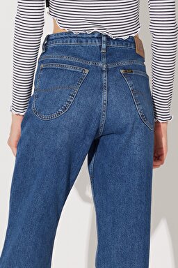 Rider Classic Straight Fit Düz Kesim Düşük Bel Açık Mavi Esnek Jean Kot Pantolon - Classic Indigo-L35FHGD75 (görsel 6)