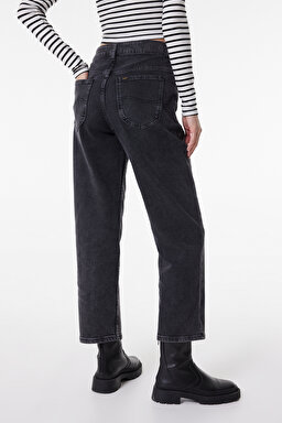 Rider Straight Fit Düz Kesim Düşük Bel Antrasit Esnek Jean Kot Pantolon - Into The Shadow-L35FQBD59 (görsel 4)